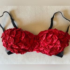 Vintage Victoria Secret Satin Rose Bra